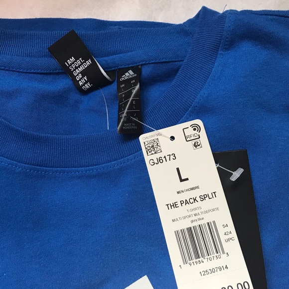 Adidas Men’s The Pack Split T-shirt Blue - Picture 13 of 15